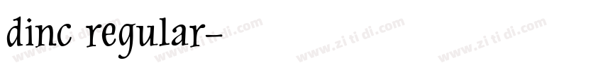 dinc regular字体转换